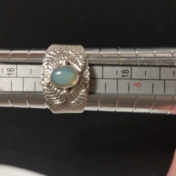 Rainbow Moonstone Sterling Silver Ring Size 6.5 Stamped 925 - Picture 1 of 5